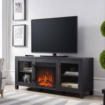 Quincy TV Stand with Fireplace Insert