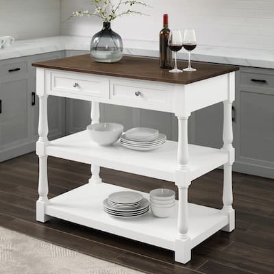 Crosley Caitlyn Wood Top Kitchen Island - 23.63"d x 42"w x 36.25"h