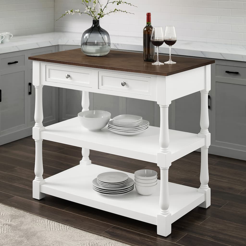 Crosley Caitlyn Wood Top Kitchen Island - 23.63"d x 42"w x 36.25"h