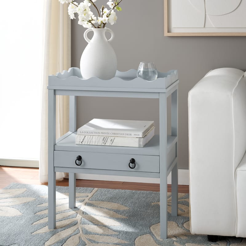 SAFAVIEH Home Darlyn Rectangle Accent Table - 24"W x 13"D x 30"H - Winter Sky