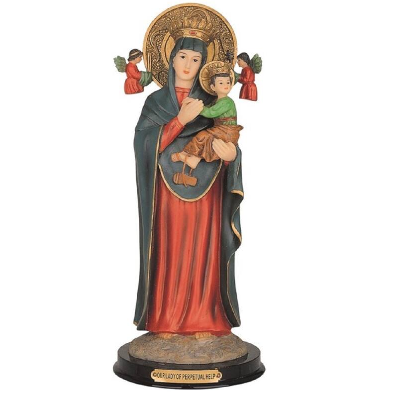 Q-Max 12"H Our Lady of Perpetual Help Statue Our Lady of Perpetual Succour Holy Figurine Religious Decoration