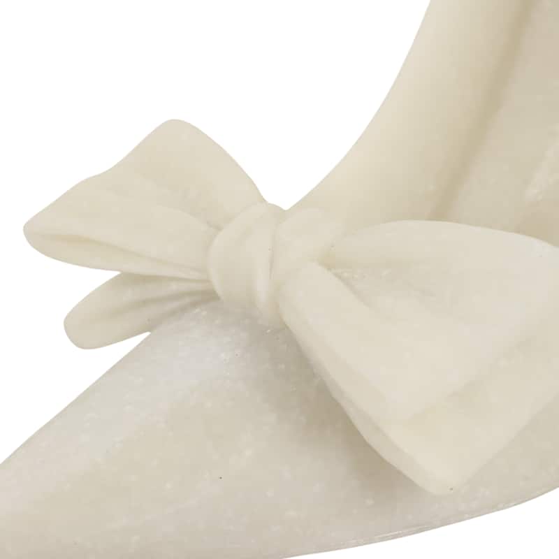 Modern Resin High Heel Sculpture - 9", White - 8.75"