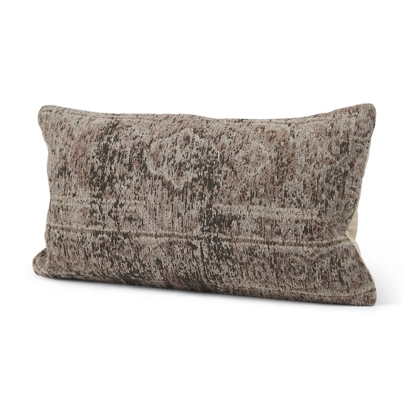 Khloe Taupe Lumbar Pillow Cover - Rectangular - Taupe