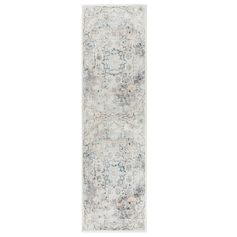 Alora Decor Lavish Rustic Blue Polypropylene/Polyester Area Rug