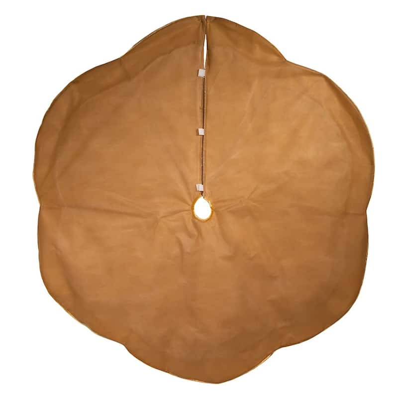 Kurt Adler 60-Inch Gold Velvet and Glitter Tree Skirt - Multi