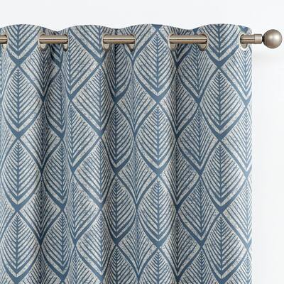 80% Blackout Curtains, Geometric Patterns Drapes,Grommet Top Thermal Insulated Curtains 72 inch Length 2 Panels Set