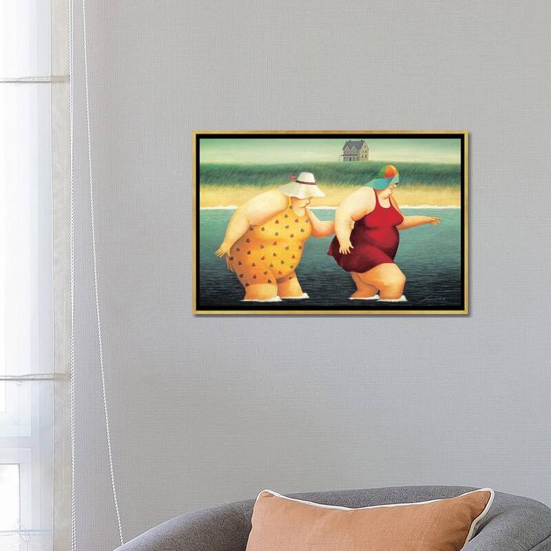 iCanvas "Judy And Marge" by Lowell Herrero Framed Canvas Print