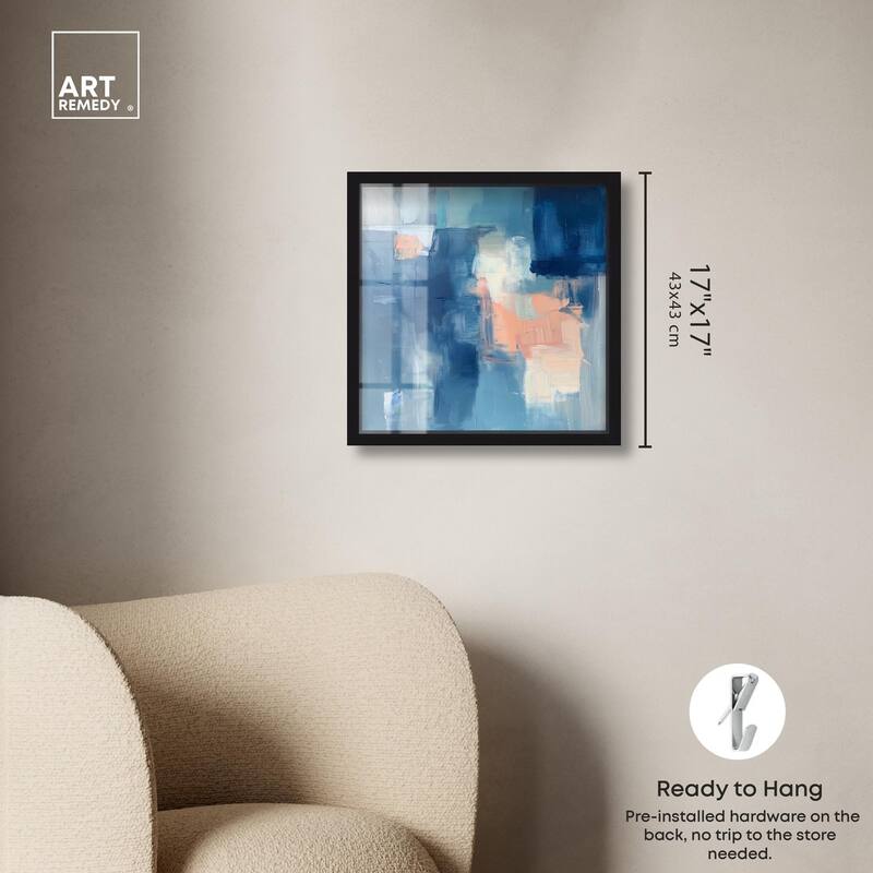 Whispering Blue II Shadowbox by Art Remedy