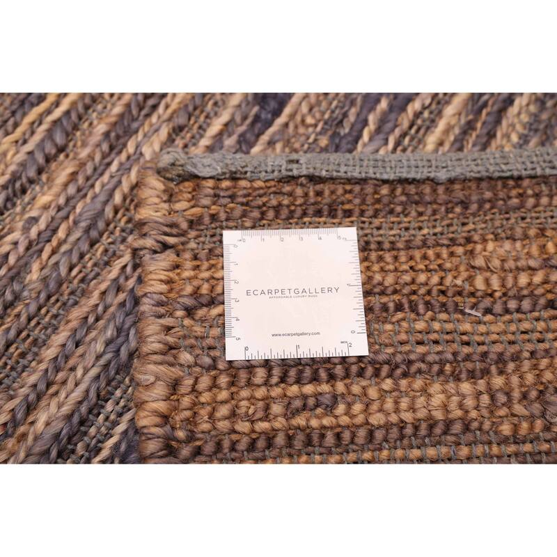 ECARPETGALLERY Flat-Weave Palas Denizli Brown Jute Rug - 5'1 x 7'10