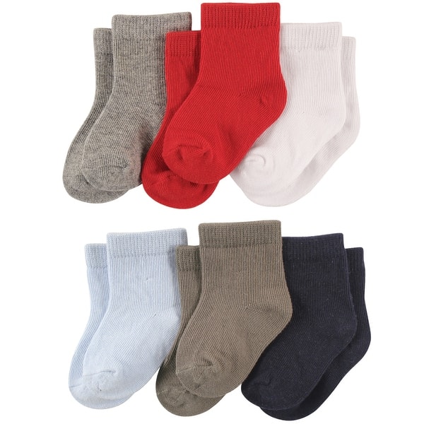slide 1 of 1, Luvable Friends Baby Boy Newborn and Baby Socks Set, Boy 12-24 Months - Boy