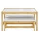 preview thumbnail 2 of 5, MUSEHOMEINC Wooden 3 In 1 Kids Toddlers Activity Play Table and Bench Chair Set - 35.43 x 21.02 x 19.02 inches