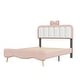 preview thumbnail 4 of 14, Cute Princess Bed Upholstered Platform Bed with Headboard, Unique Princess Design Bed Frame with Bow-Knot & Metal Leg