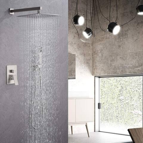 CLihome 10 Inch Wall Mounted Shower System Shower Combo - 10"