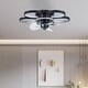 preview thumbnail 15 of 14, Metal Small Flower Shape 5 Lights LED Ceiling Fan Dimmable for Kids 20" - Black