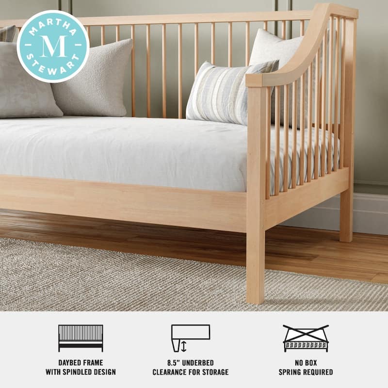 Martha Stewart Solid Wood Platform Daybed with Wooden Spindles