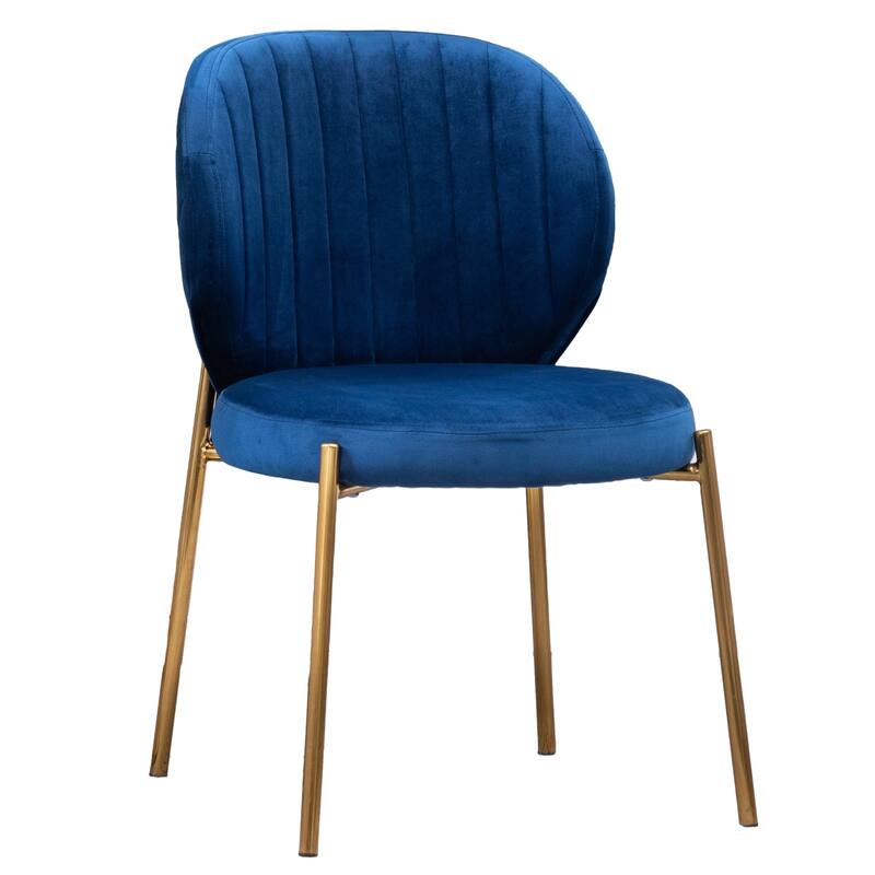 Modern Dining Set with Round Table & Velvet Tufted Chairs