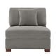 preview thumbnail 103 of 132, Corduroy Couch Modular Sectional Sofa with Pillows Armless - Light Grey