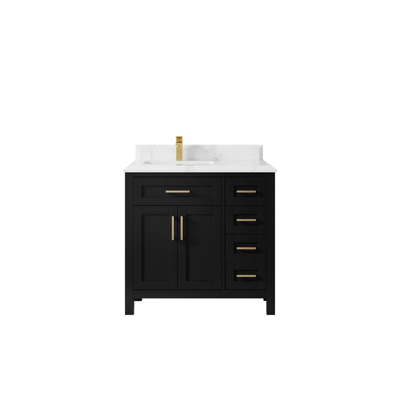 Willow Collections 36 in. W x 22 in. D Cambridge Left Offset Sink Bathroom Vanity with Countertop