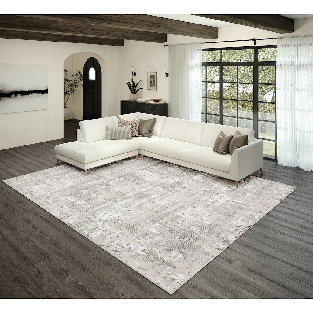 Ansley Vintage Dressed Abstract Rug