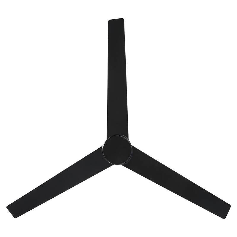 54" Matte Black 6-Speeds Indoor Ceiling Fan without Light - 54-inch W x 12.5-inch H
