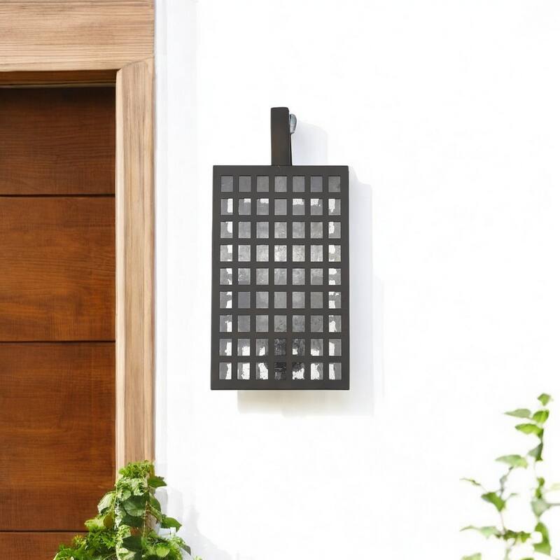 3-Light Hardwired Flush Mount Outdoor Wall Light with Clear Seedy Glass and Steel Frame E12 Base