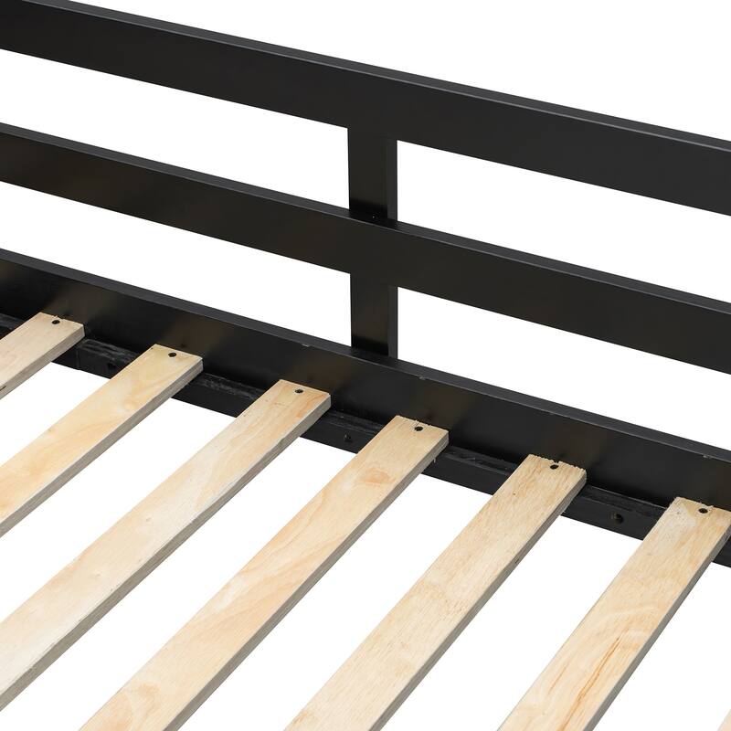 Twin Size Wood Loft Bed with Desk, Multi-storage Shelves and RGB Light