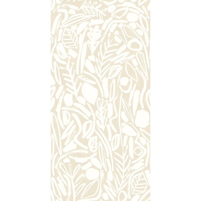 Verdure Neutral Painted Botanical Wallpaper