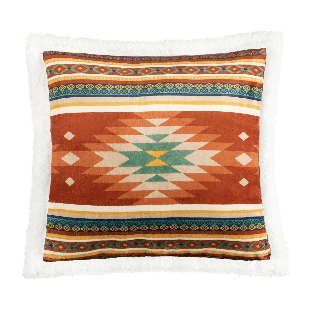 Pair Southwest Wool Pillow Cover 18x18 -Papago Style - Mission Del