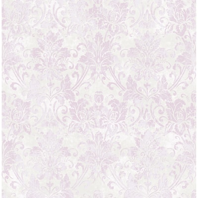 Seabrook Designs Unice Carryover Damask Unpasted Wallpaper