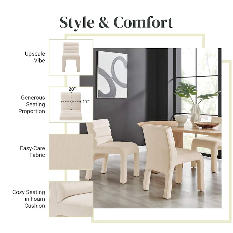 NPD Furniture Josie Velvet Dining Side Chair (Set of 2)