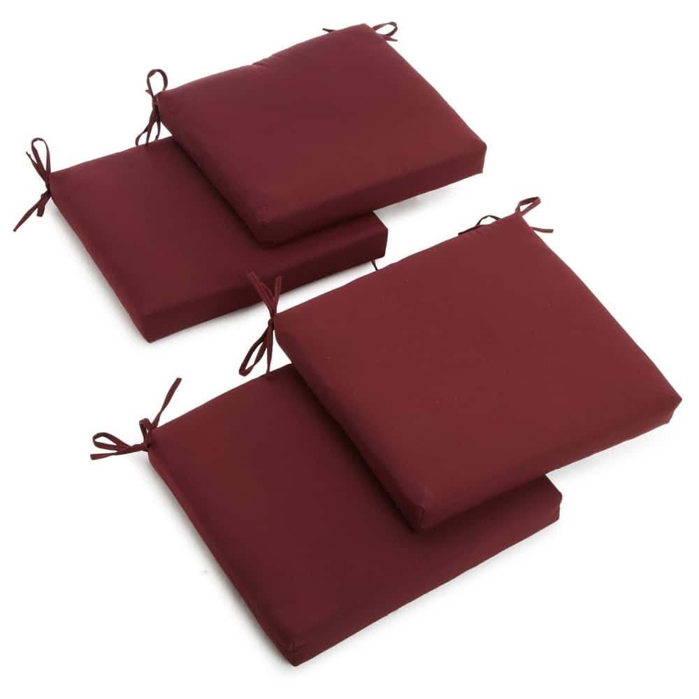 20-inch by 19-inch Twill Indoor Chair Cushion (Set of 1, 2, or 4) - 20 x 19