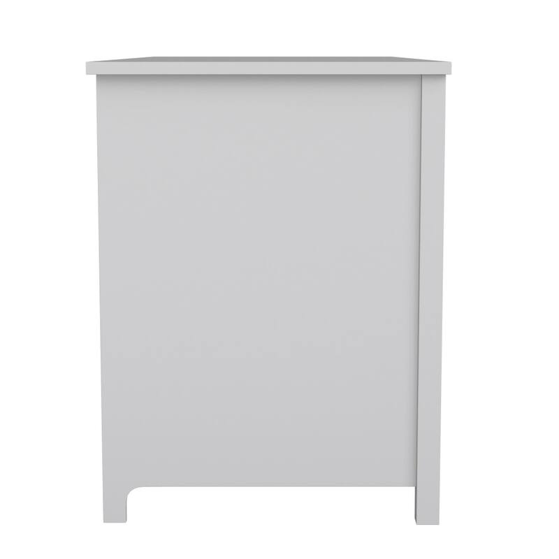 Martha Stewart Shaker Style Wood Home Office Desk with Storage Cabinet and 2 Drawers