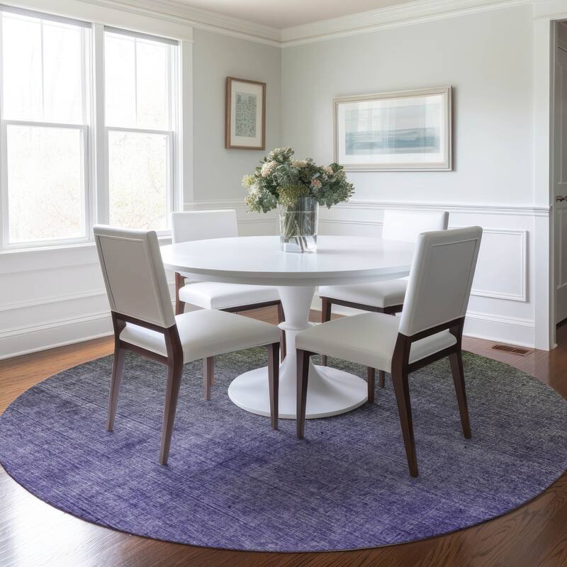 Machine Washable Indoor/ Outdoor Modern Ombre Chantille Rug