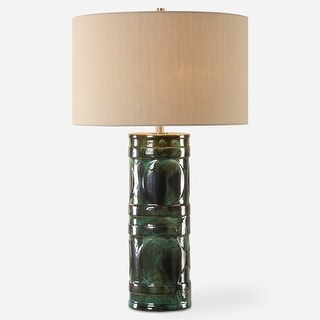Uttermost Loch Green Glaze Table Lamp - 28.25" H X 17" W X 17" D