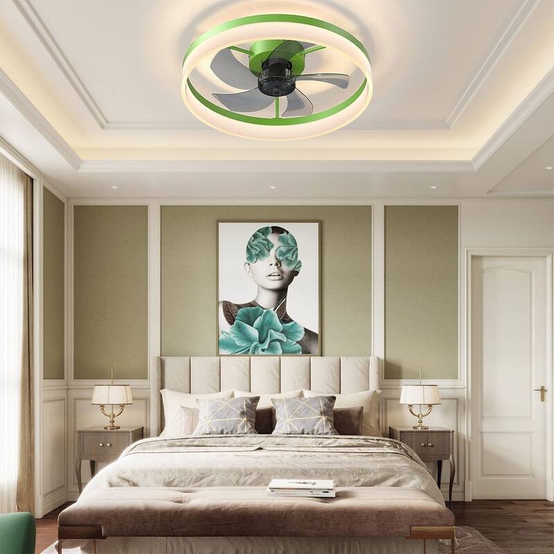 20'' Remote Control Ceiling Fan with Dimmable LED