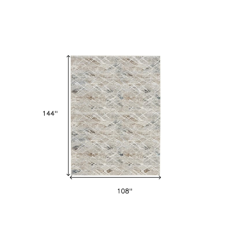 Power Loomed Abstract Modern Non Skid Stain Resistant Area Rug - 144' X '108' X '0.39