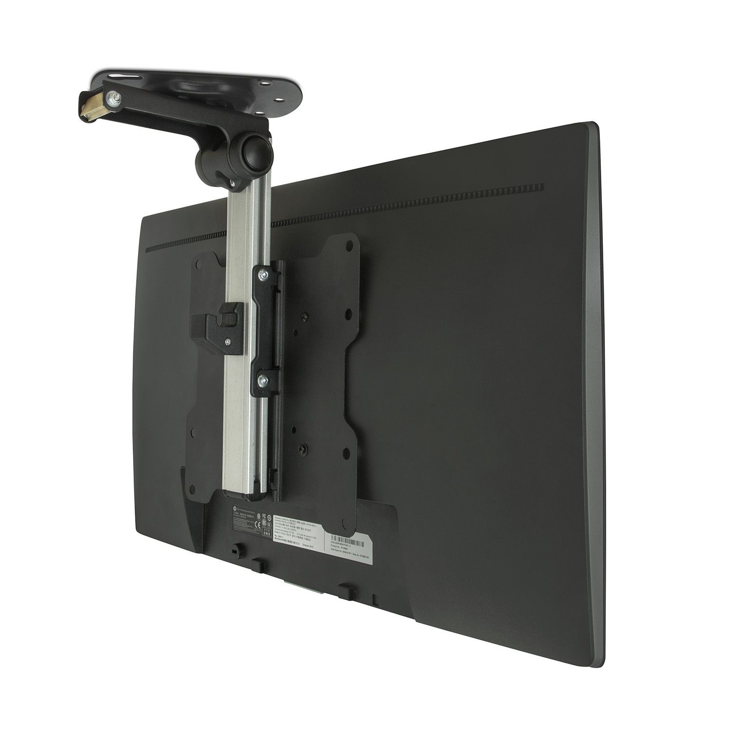 Mount-It! TV Ceiling Mount Kitchen Under Cabinet TV Bracket Folding Swivel  for 17 to 37 inch LCD, TV, LED, Monitor - Black