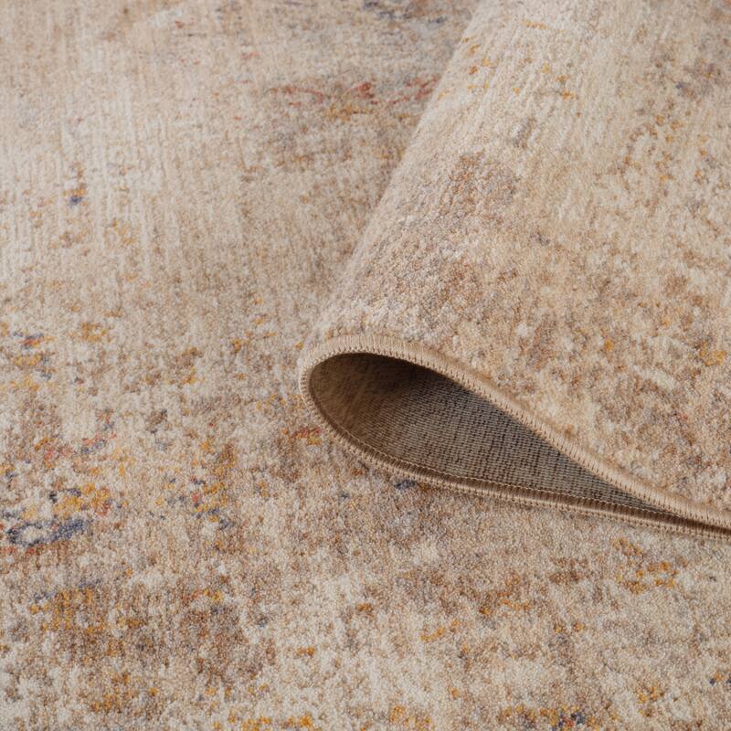 Albany Vintage Power-Loom Beige Area/Runner Rug