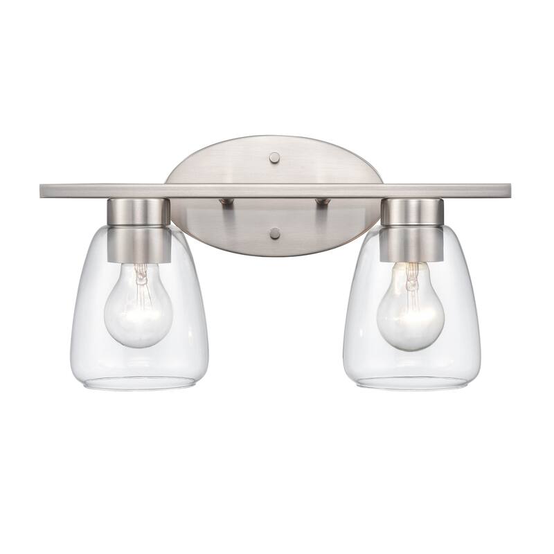 Millennium Lighting Metal 3 Light Bathroom Vanity Fixture in Multiple Finishes with Clear Glass Shades