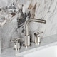 preview thumbnail 10 of 34, Kingston Brass Convergent Two-Handle 3-Hole Deck Mount Widespread Bathroom Faucet with Knurled Handle and Brass Pop-Up Drain