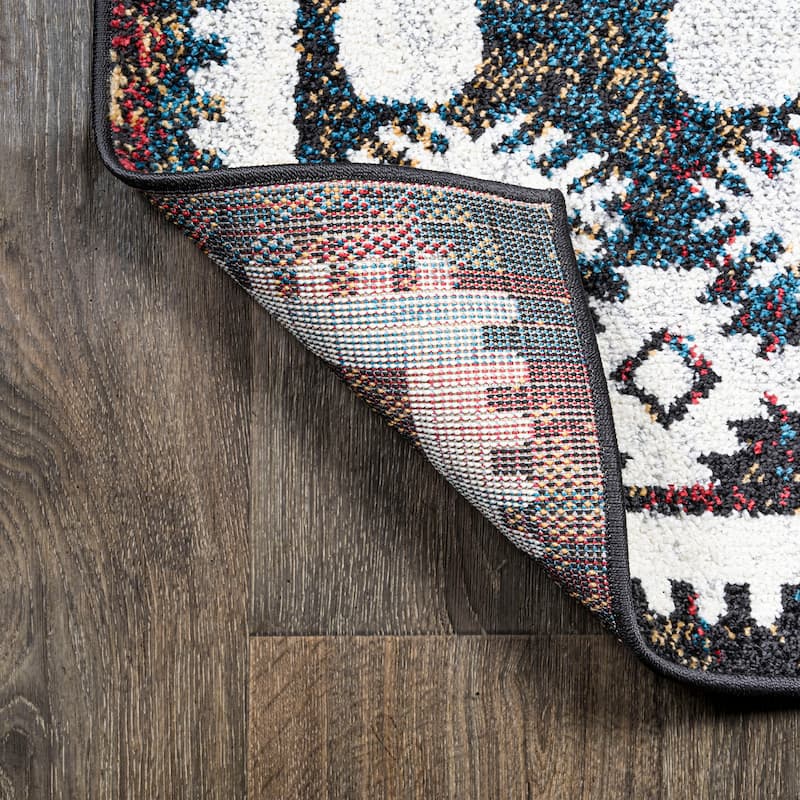 JONATHAN Y Palmette Distressed Kilim Area Rug