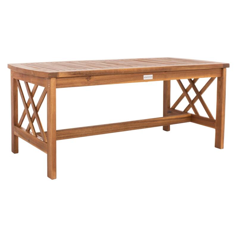 SAFAVIEH Outdoor Fontana 4-piece Acacia Wood Patio Conversation Set