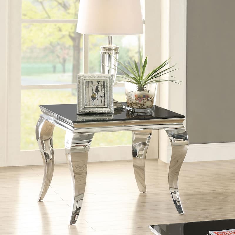 Carone Modern Classics Square End Table Chrome