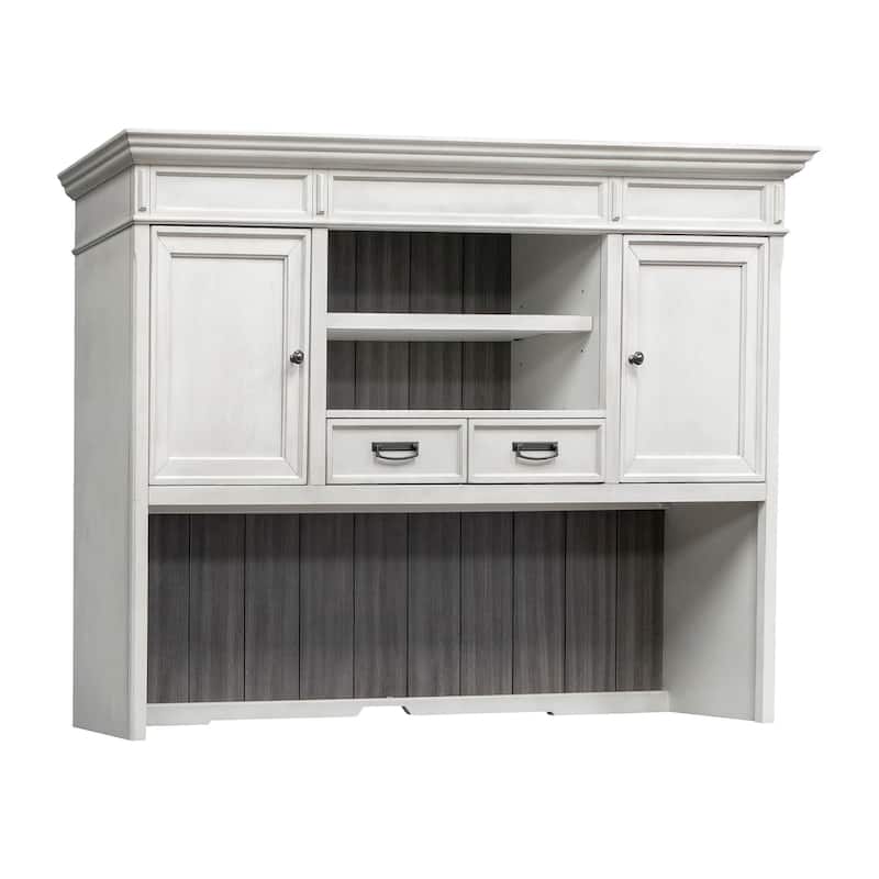 Hartford Wood Hutch With Wire Mesh Doors, Storage Hutch, Office Cabinet, Black