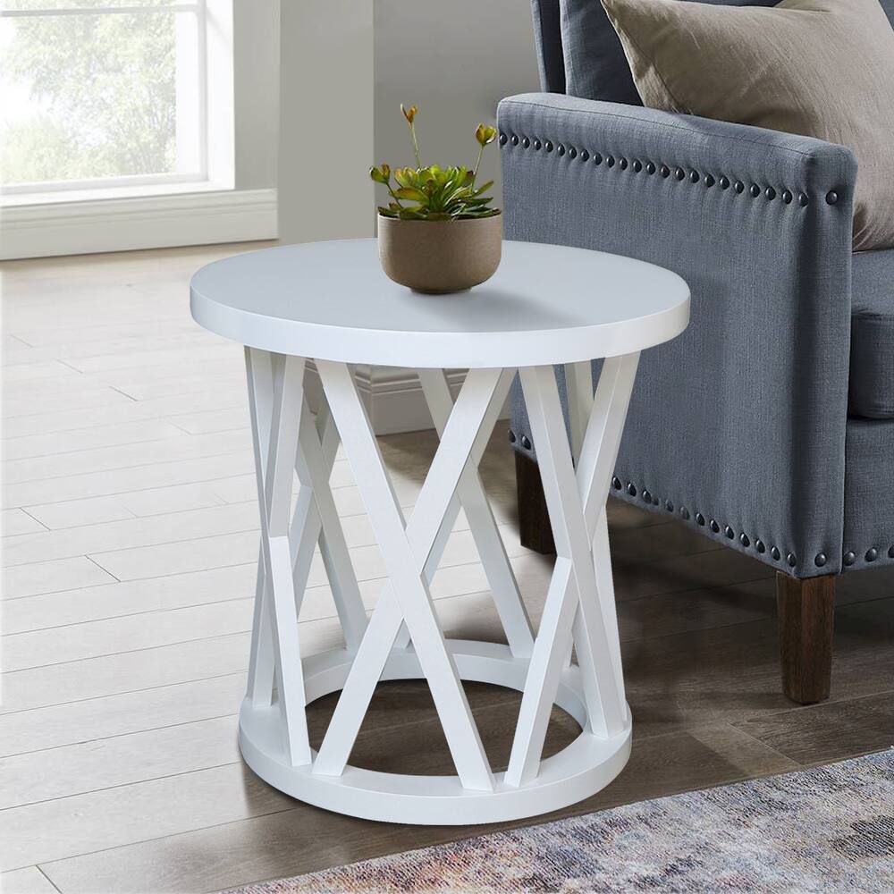 Round Ceylon End Table - 24 in. W x 24 in. D x 24 in. H