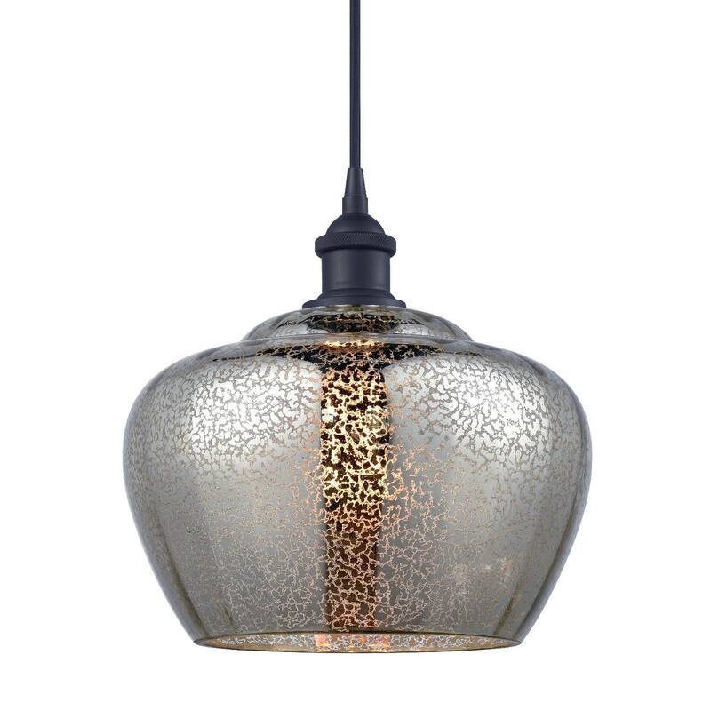 Innovations Lighting Large Fenton Single Light 11" Wide Pendant - Oil Rubbed Bronze / Mercury