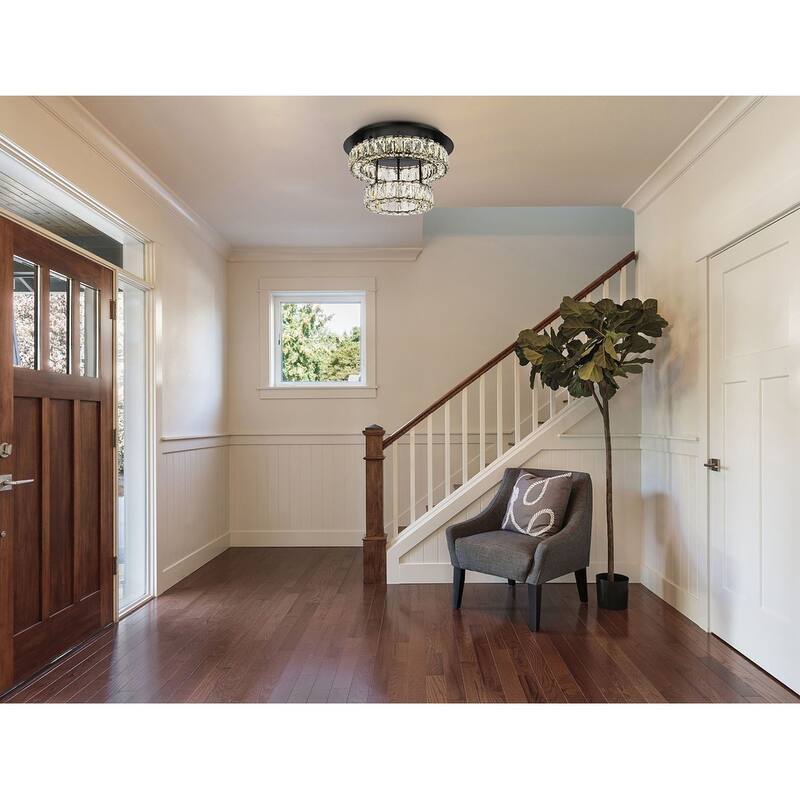 Indigo Home 18 inch LED double flush mount in black