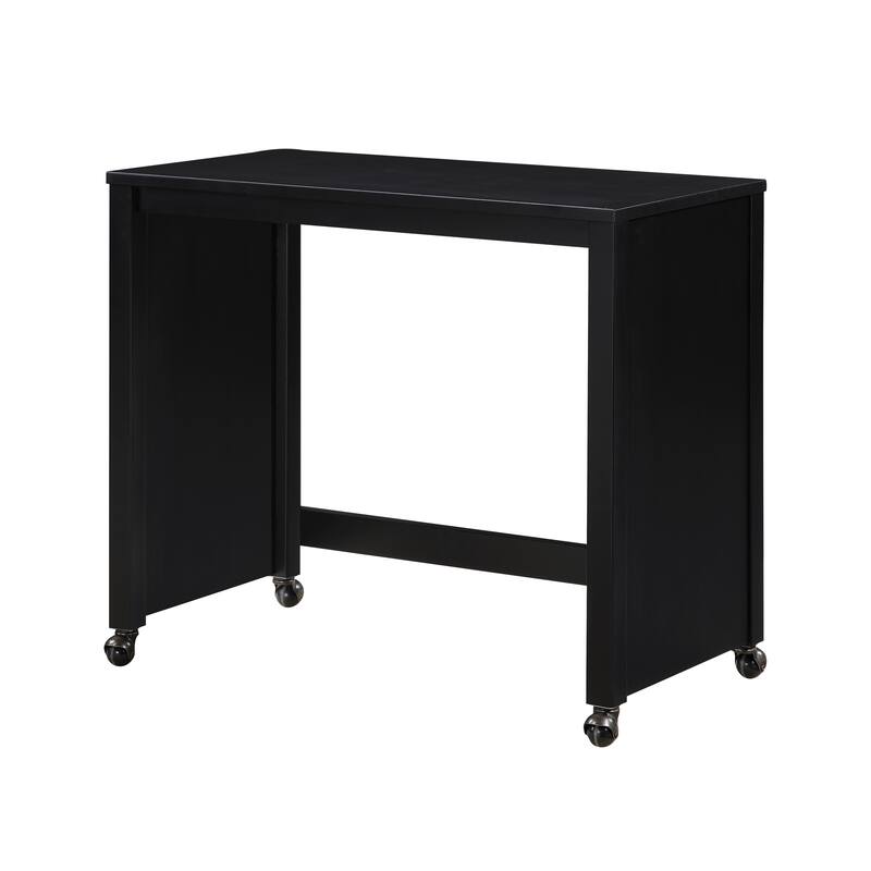 Desks and Stool Set 3pc Rolling Desk with Casters, 2 Charging ports Home Office Furniture