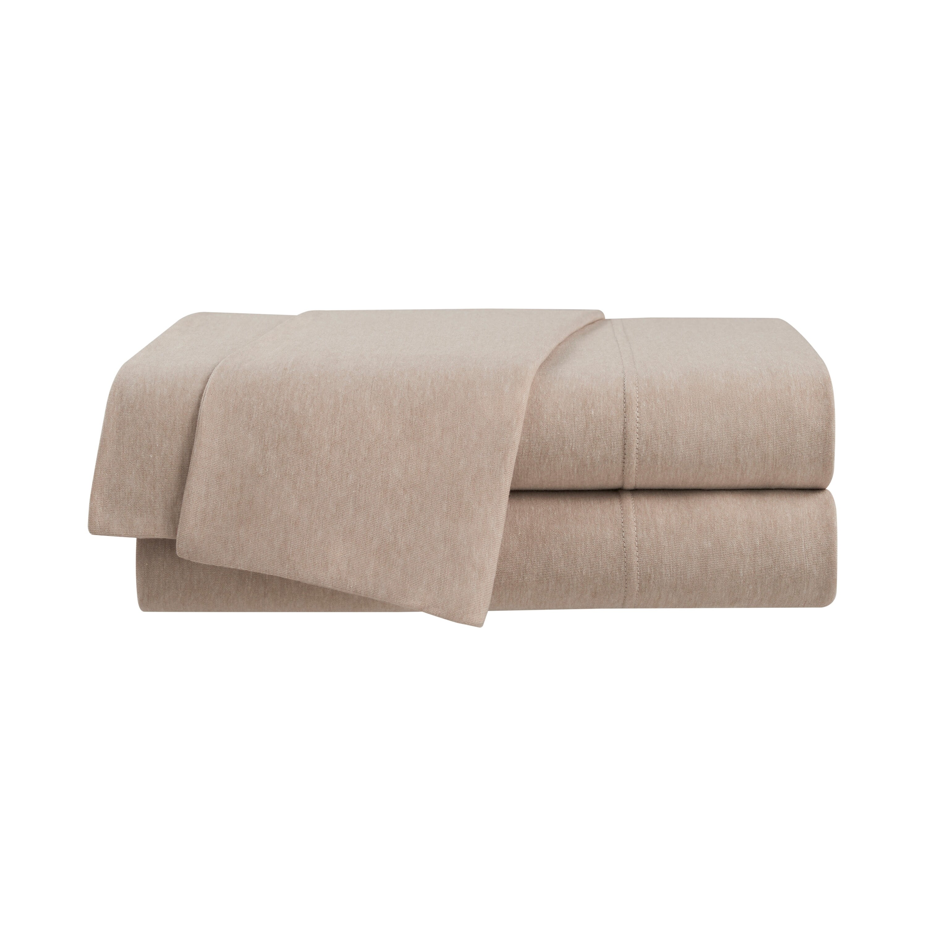 Vellux Solid Jersey Knit Sheet Set Cotton Blend Deep Pocket Ultra Soft Queen Dark Gray