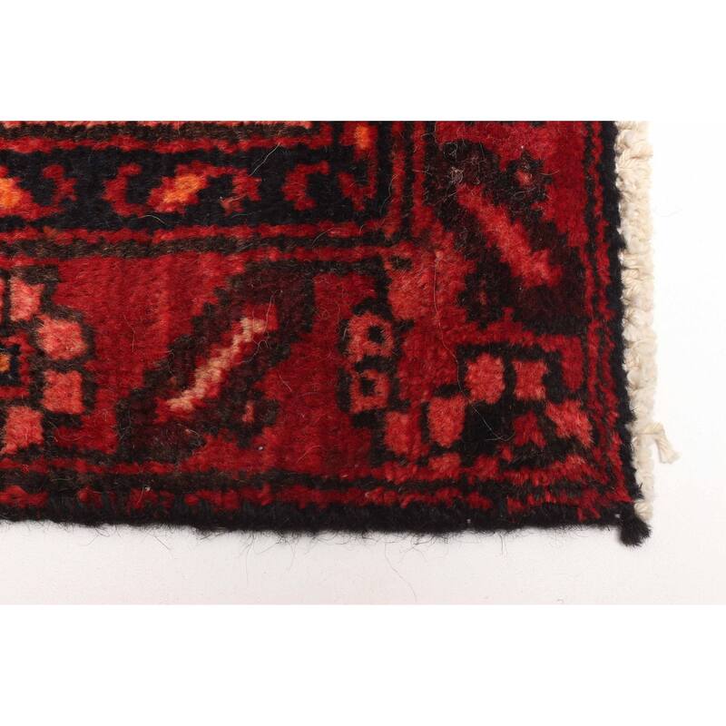 ECARPETGALLERY Hand-knotted Andelz Red Wool Rug - 2'11 x 6'3